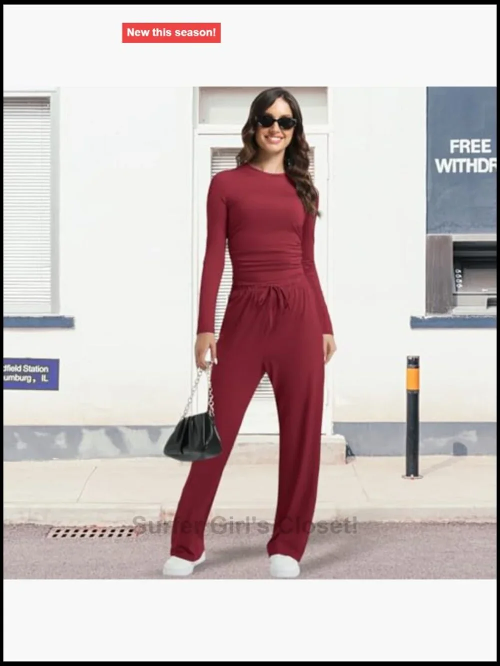2 Piece Lounge Sets for Women Long Sleeve Wide Leg Tracksuit Matching